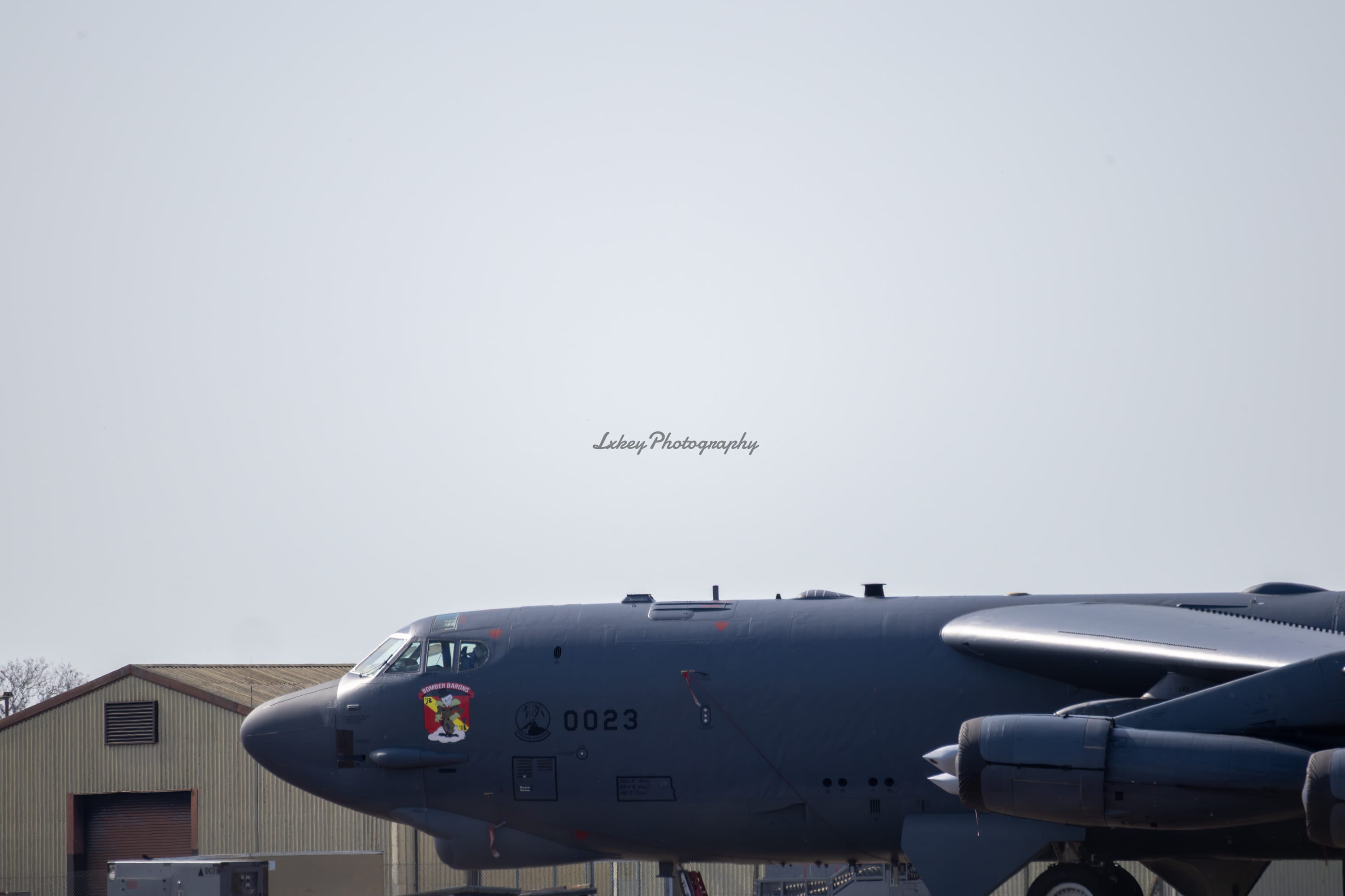 USAF B-52H Stratofortress 60-0023 of the 23rd Bomb Squadron on the ground at RAF Fairford