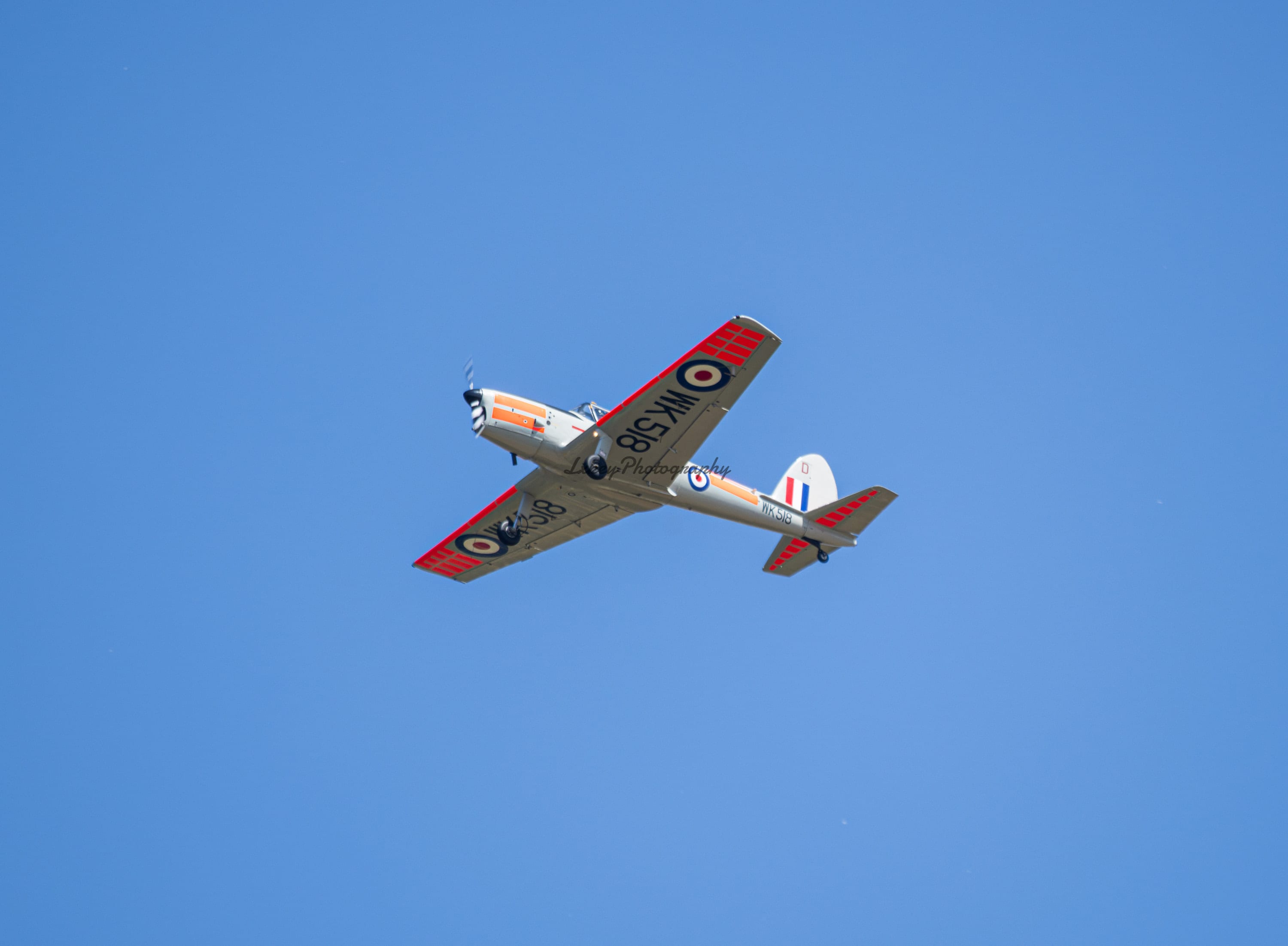 Battle of Britain Memorial Flight de Havilland Canada Chipmunk T10 WK518 rolling into a wingover